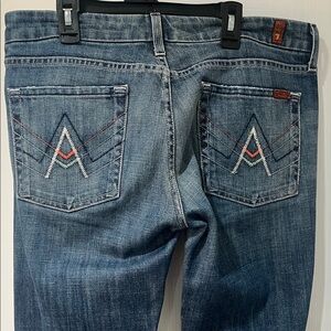 7 For All Mankind Dark Blue Boot Cut Jeans